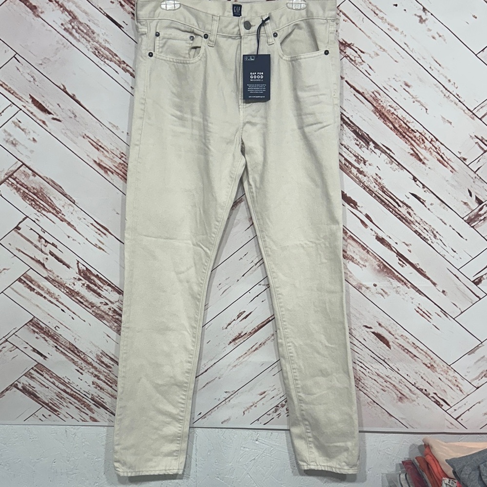 NWT gap mens ivory jeans